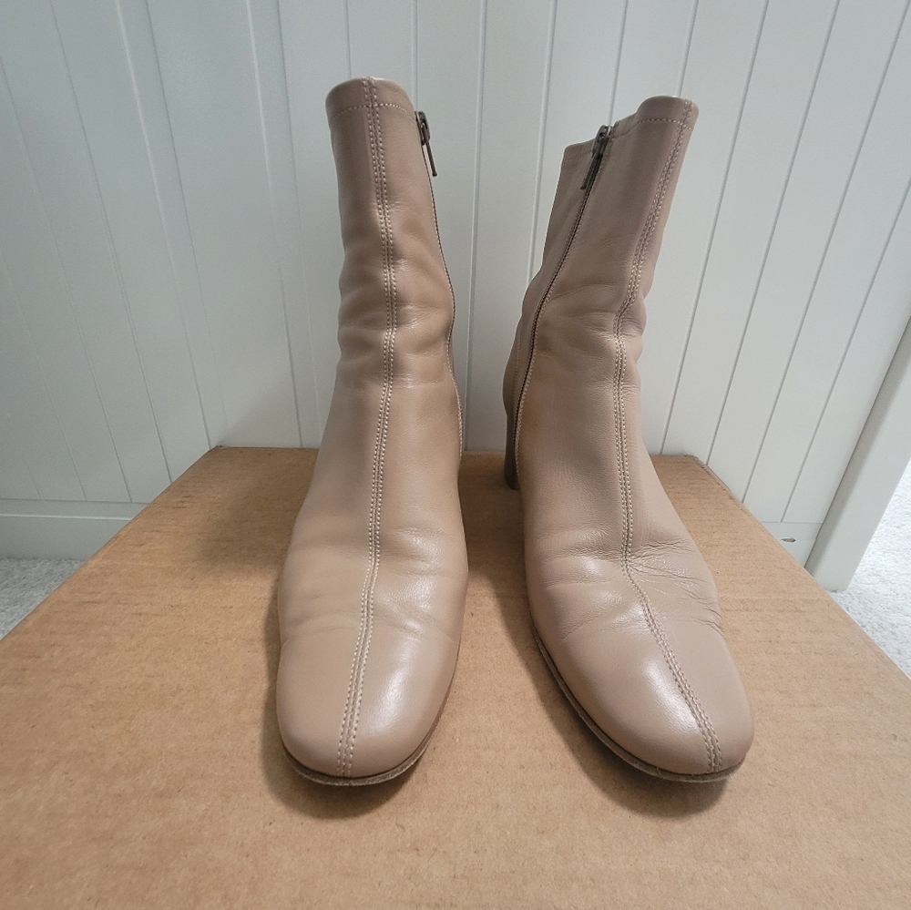 By Far Sofia Block Heel Bootie